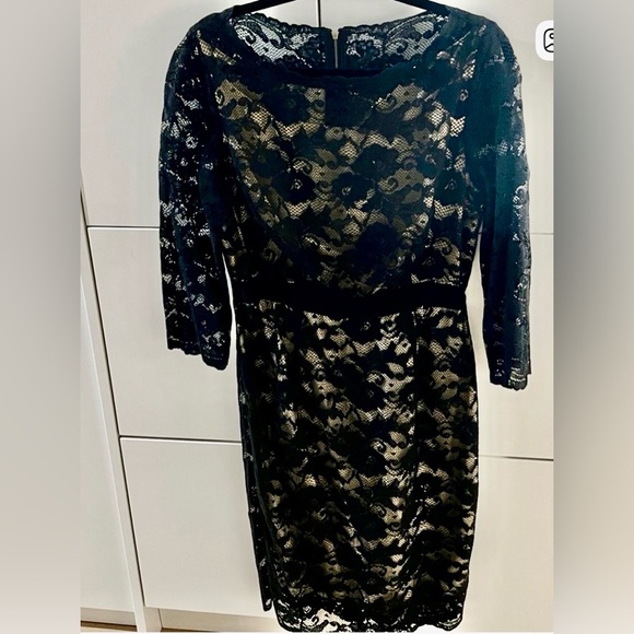 Elegant Black Lace Dress - Picture 3 of 9